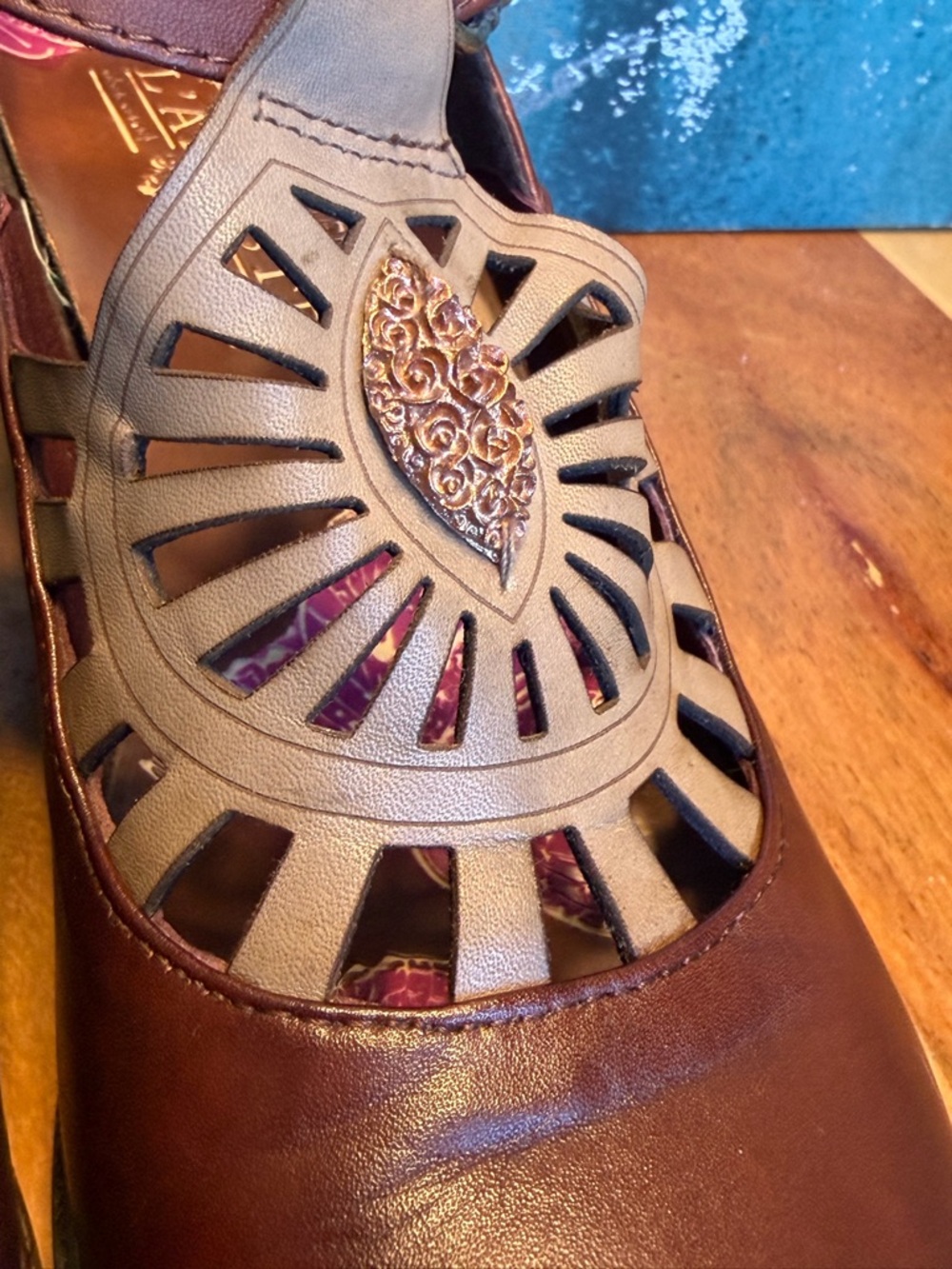 Spring Step L’Artiste Vintage Boho Brown Leather Mary Jane Pumps 8.5 (EUC) - Picture 11 of 12